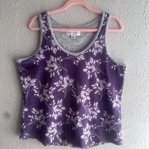 Karen Neuburger Purple and Gray
Floral Pajama.size L. Ultra soft sleeping shirt